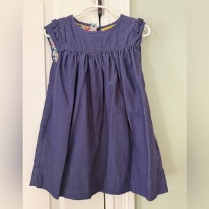 Mini Boden Corduroy  Dress with Floral Lining